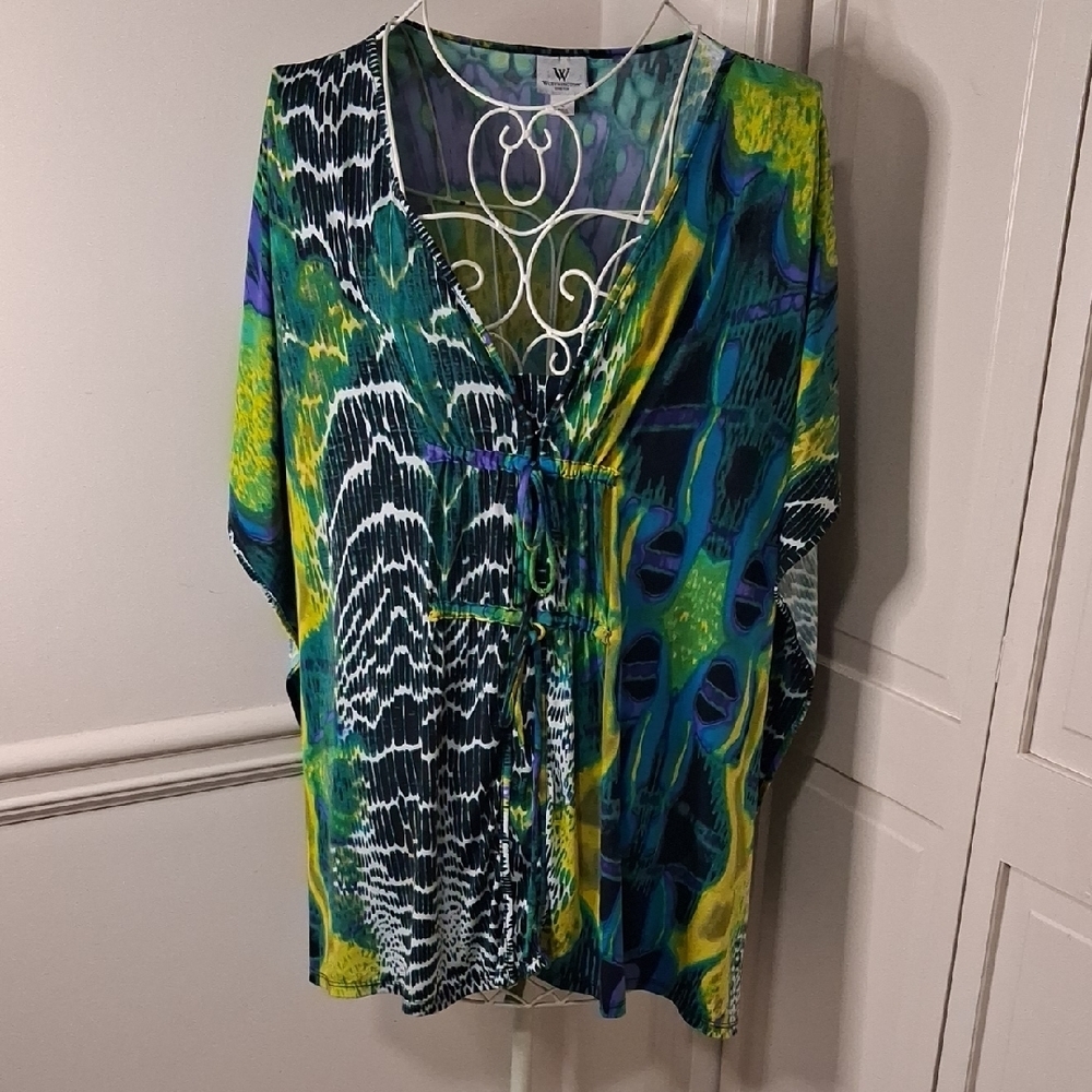 Worthington Multicolor Abstract Blouse